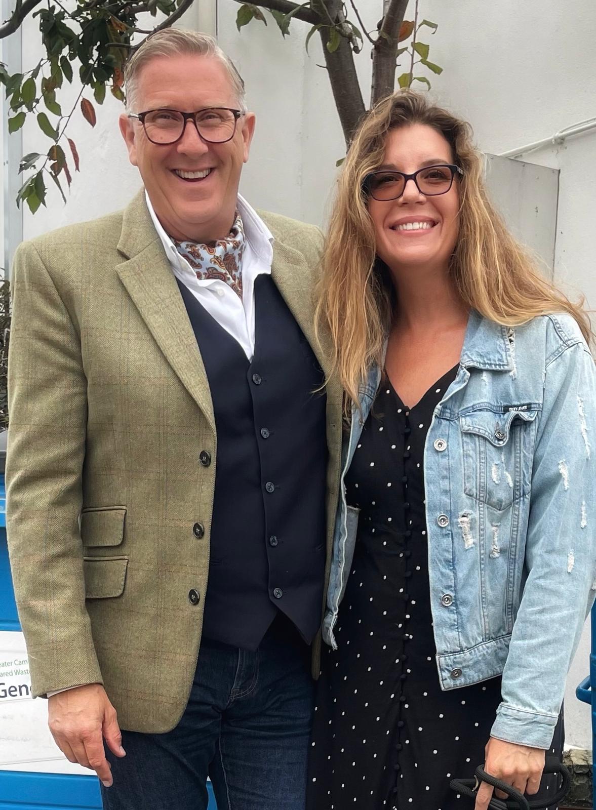 Jo Martin, founder of Heathside Pet Care, with her partner